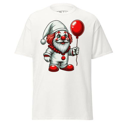 Scary Gnome with Red Balloon T-Shirt Color: White