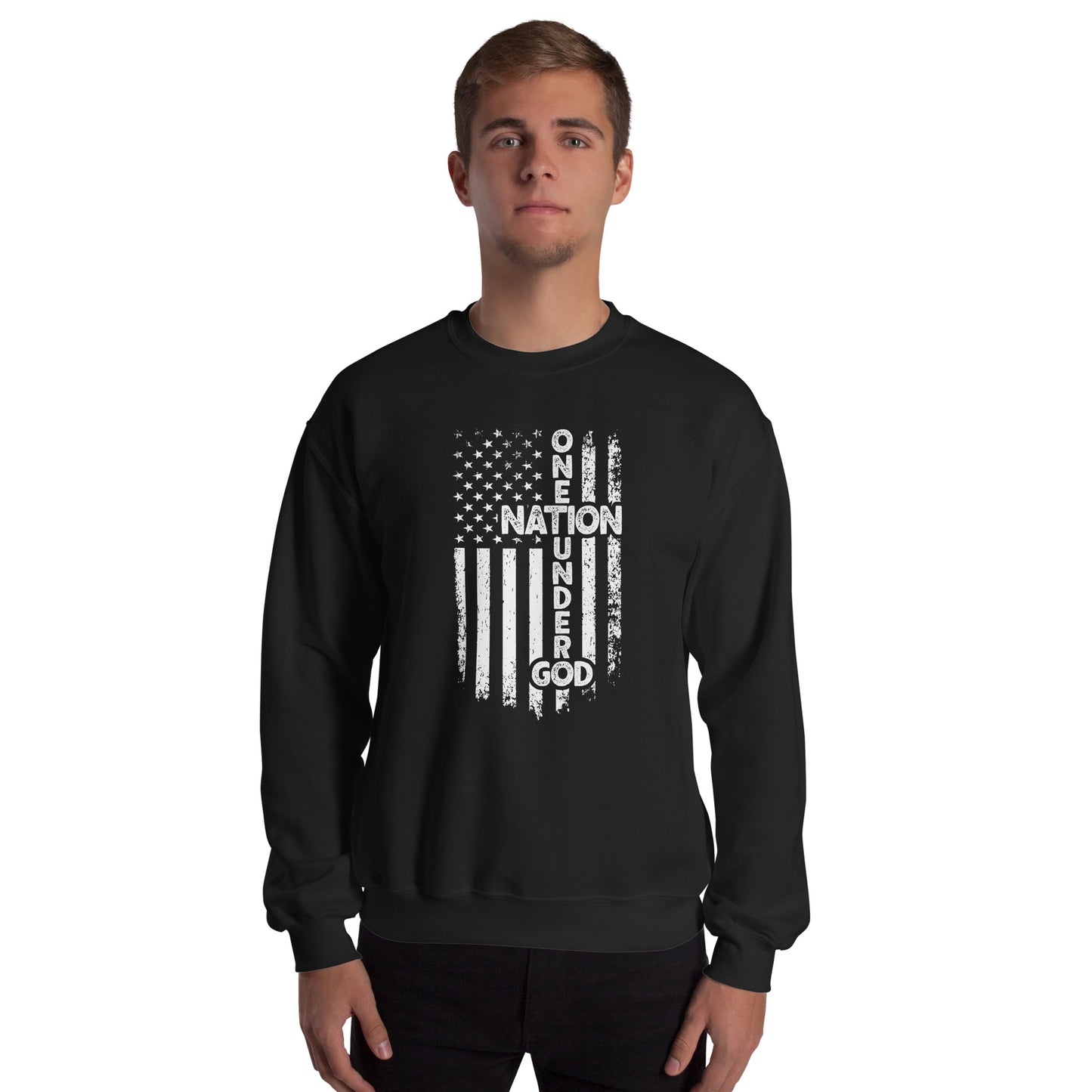 One Nation Under God Sweatshirt - Color: Black