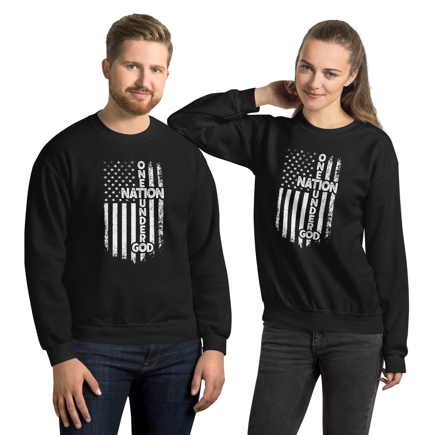 One Nation Under God Sweatshirt - Color: Black