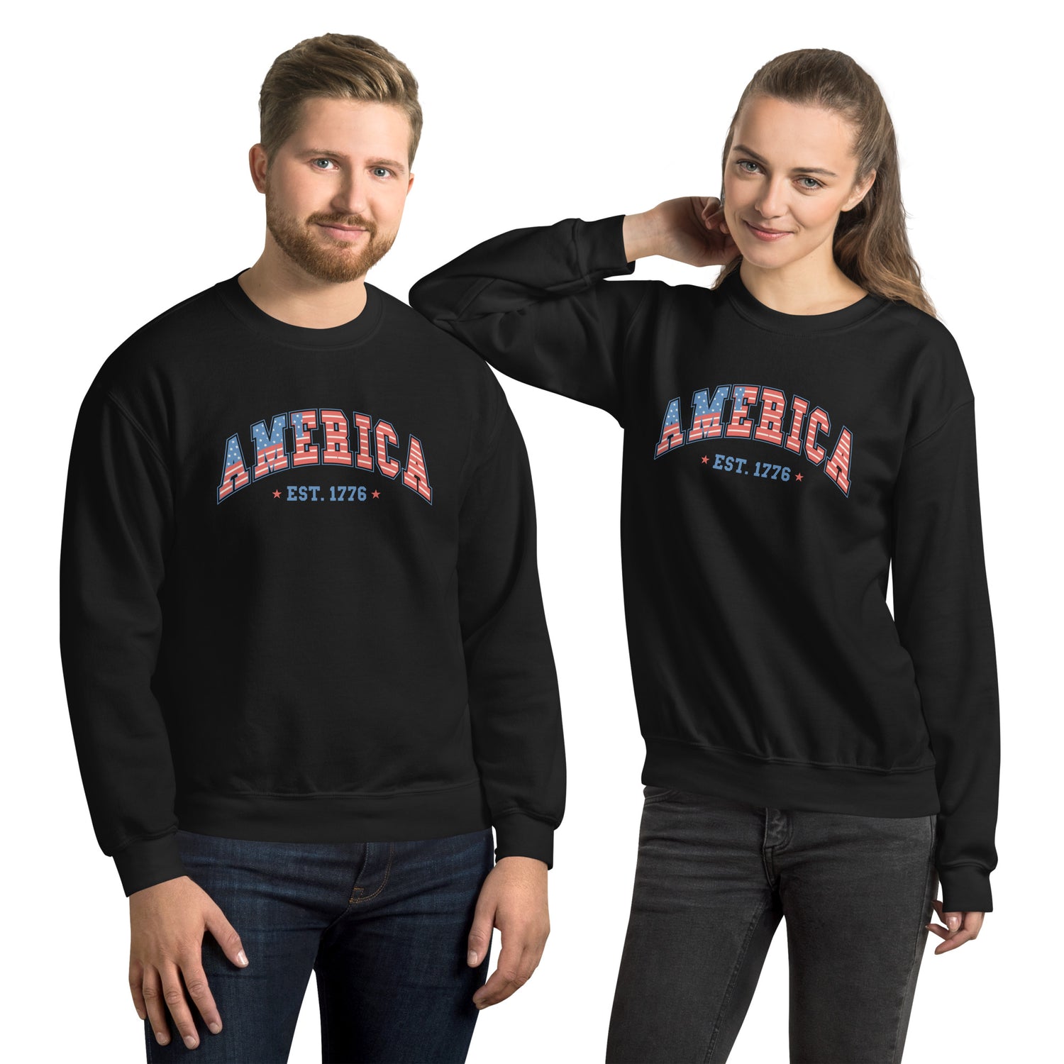 America 1776 Sweatshirt - Color: Black