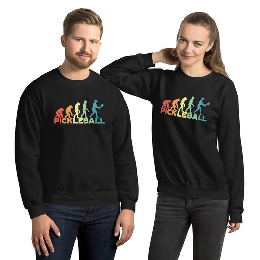 Pickleball Evolution Sweatshirt - Color: Black