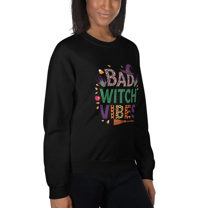 Bad Witch Vibes Sweatshirt (Halloween Witch) Color: Black