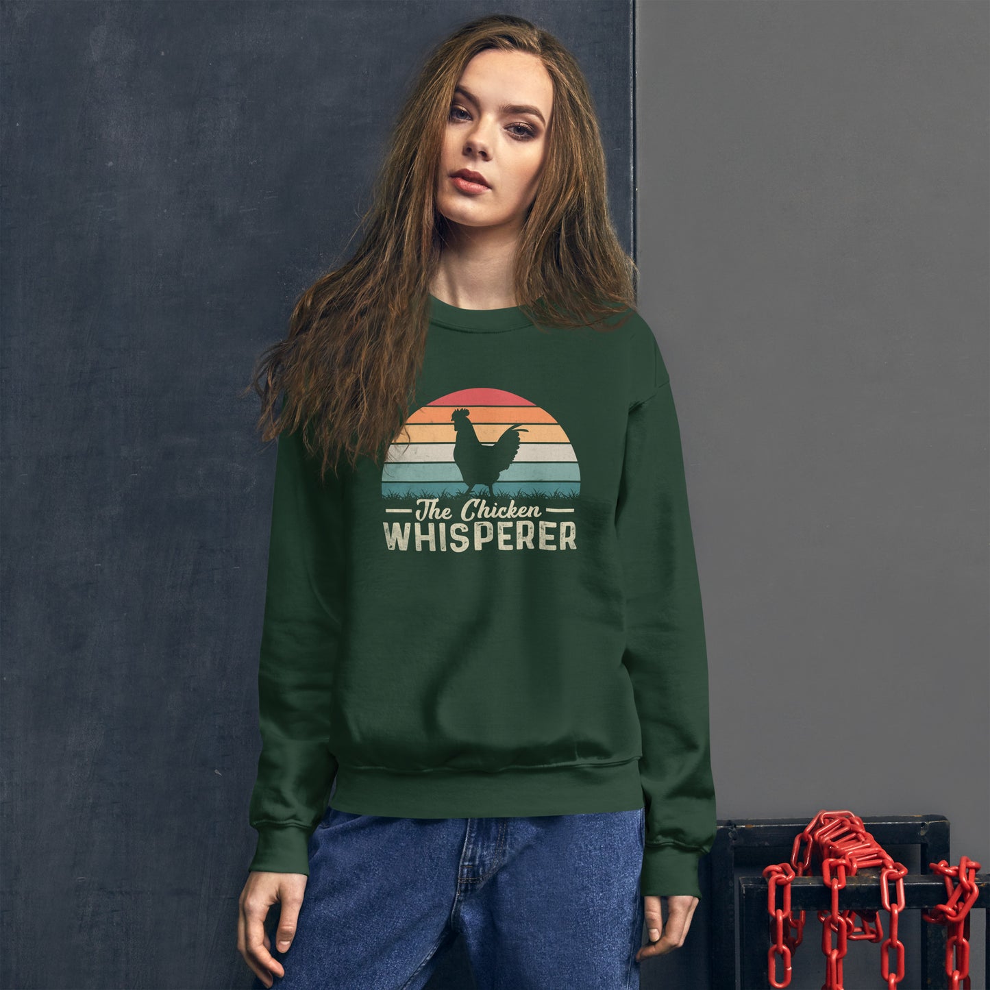 The Chicken Whisperer Sweatshirt Color: Black