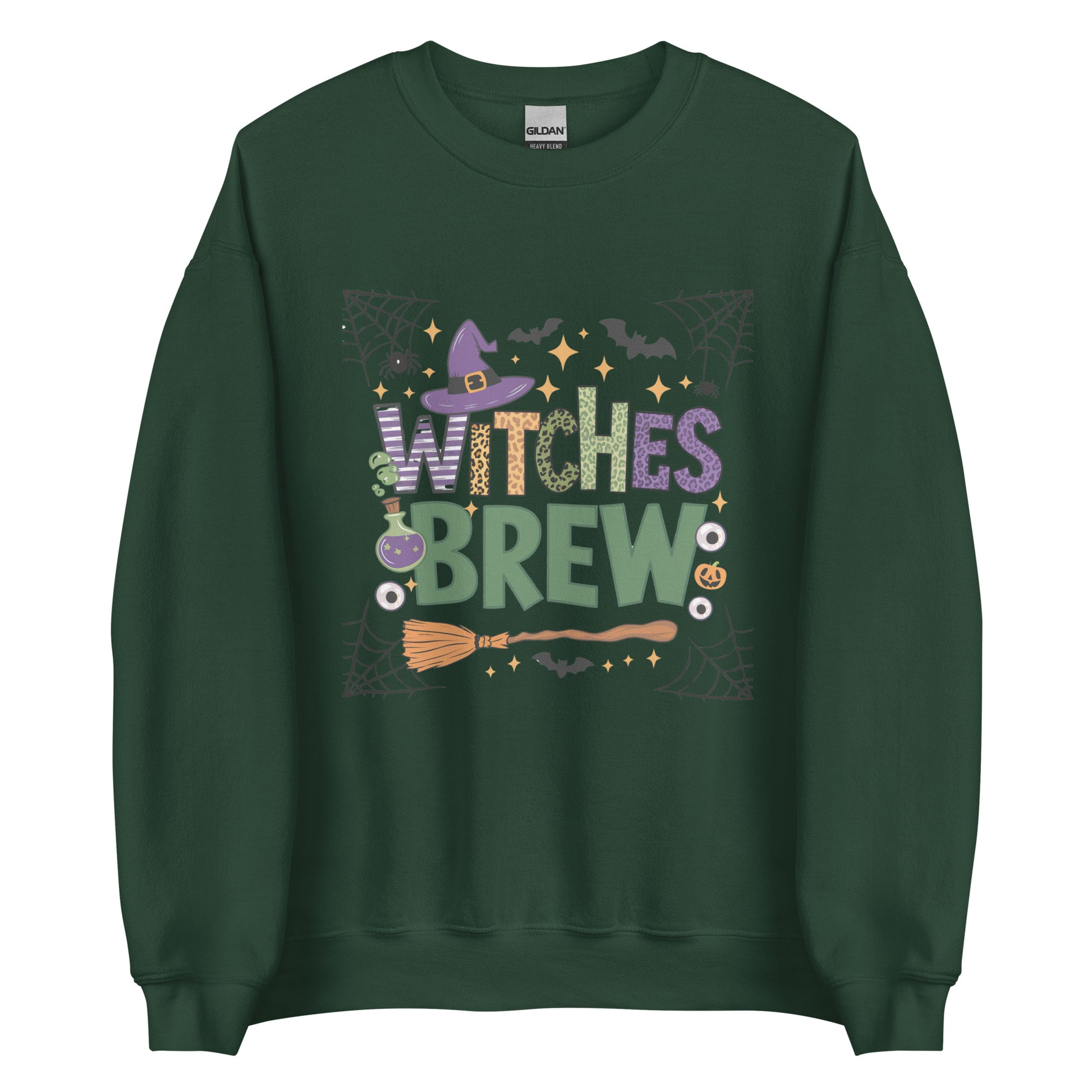 Witches Brew Sweatshirt (Halloween Witch) Color: Forest Green