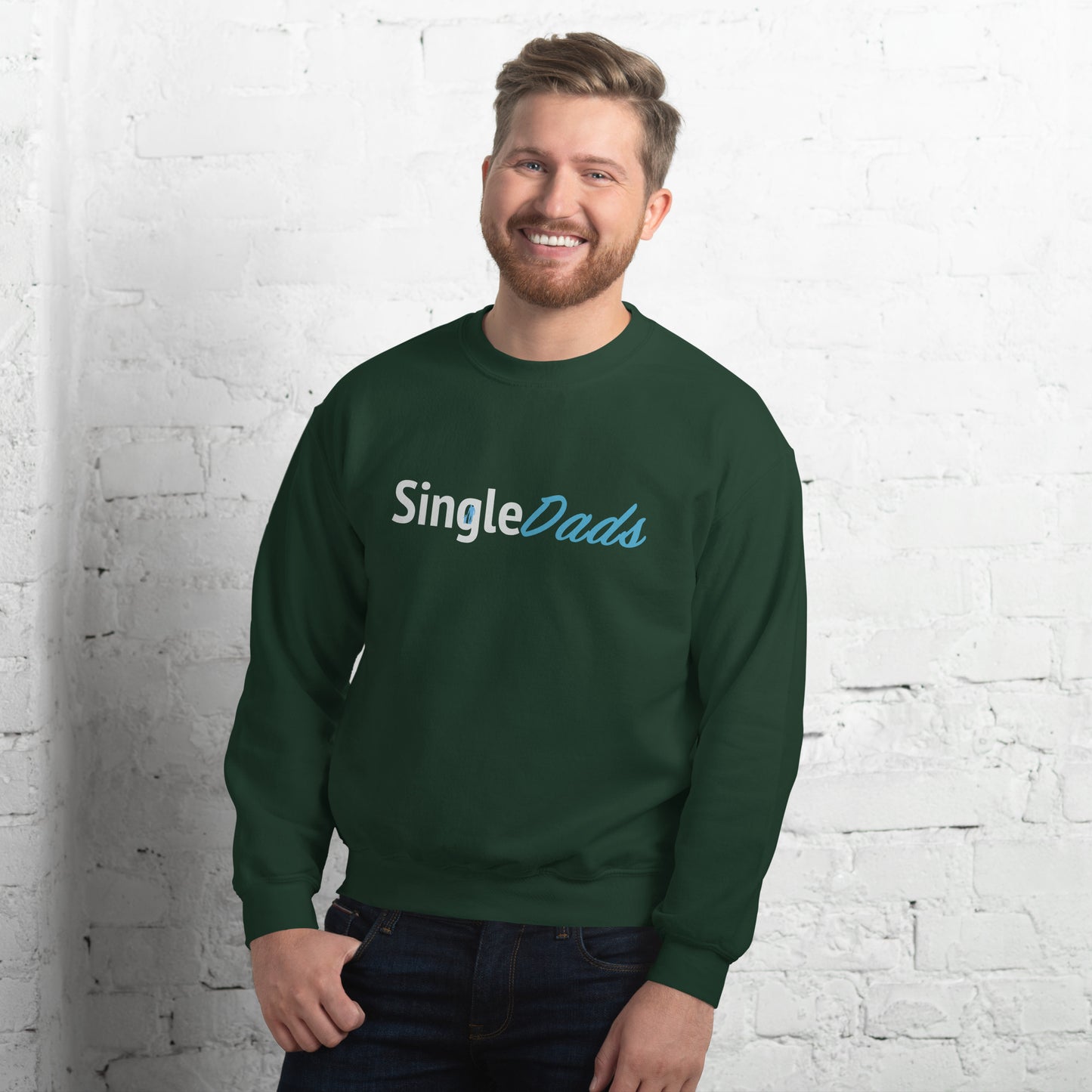 SingleDads Sweatshirt Color: Forest Green