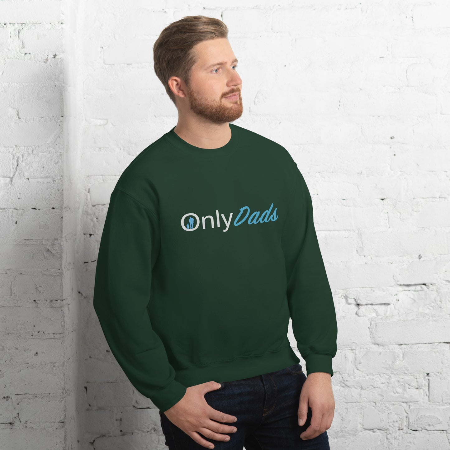 OnlyDads Sweatshirt (Only Dads Sweatshirt for Fathers) Color: Black