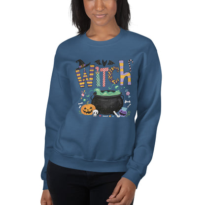 Witch (Halloween Witch) Sweatshirt Color: Indigo Blue