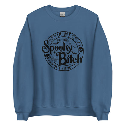 In My Spooky Bitch Era (Halloween) Sweatshirt Color: Indigo Blue