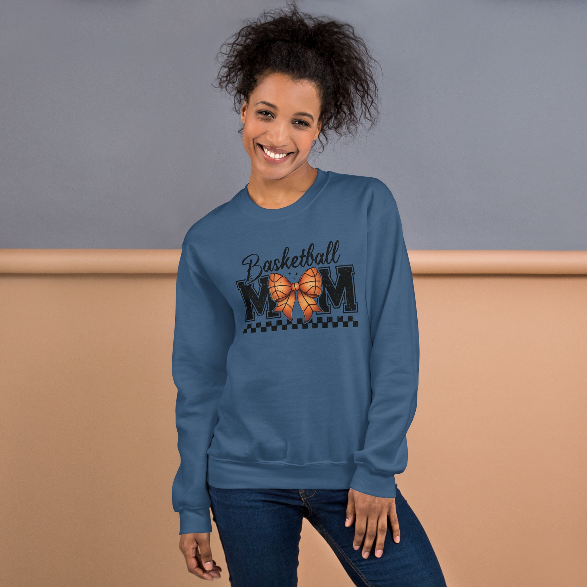 Basketball Mom Sweatshirt - Color: Indigo Blue