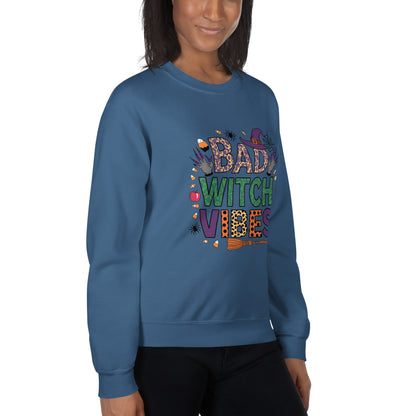 Bad Witch Vibes Sweatshirt (Halloween Witch) Color: Black