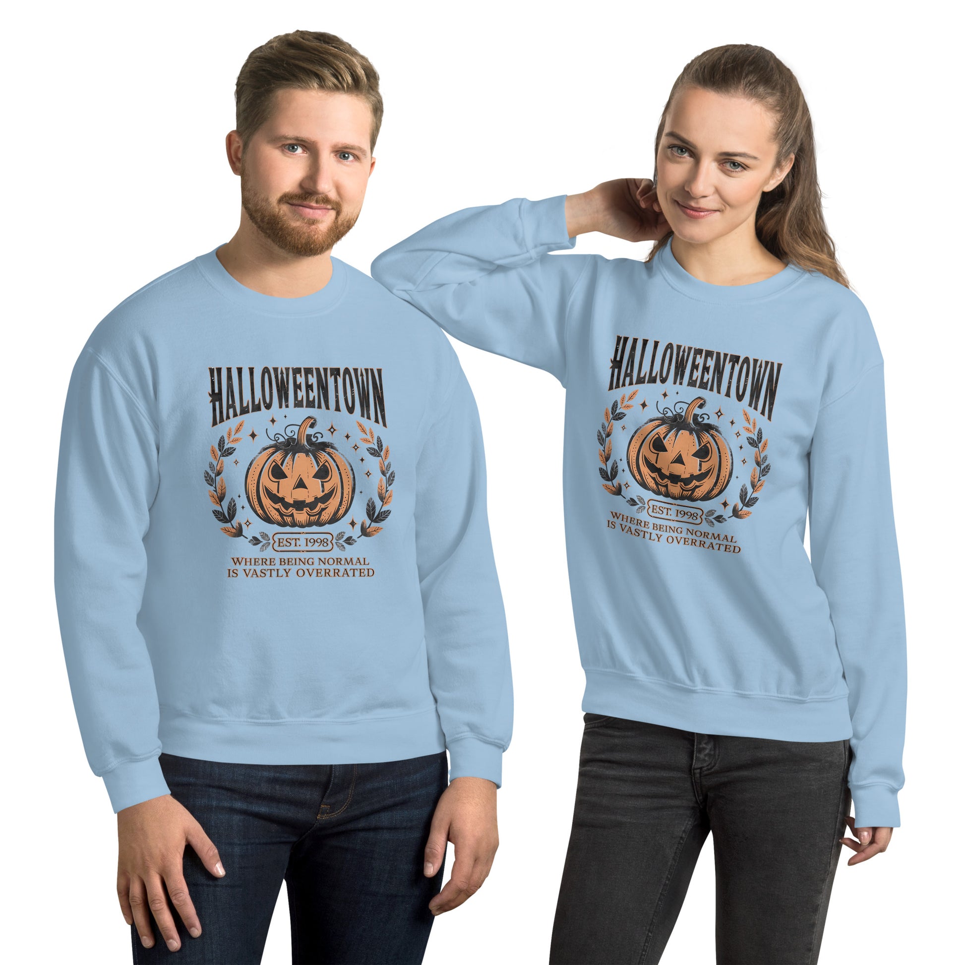 Halloweentown Sweatshirt Color: Light Blue