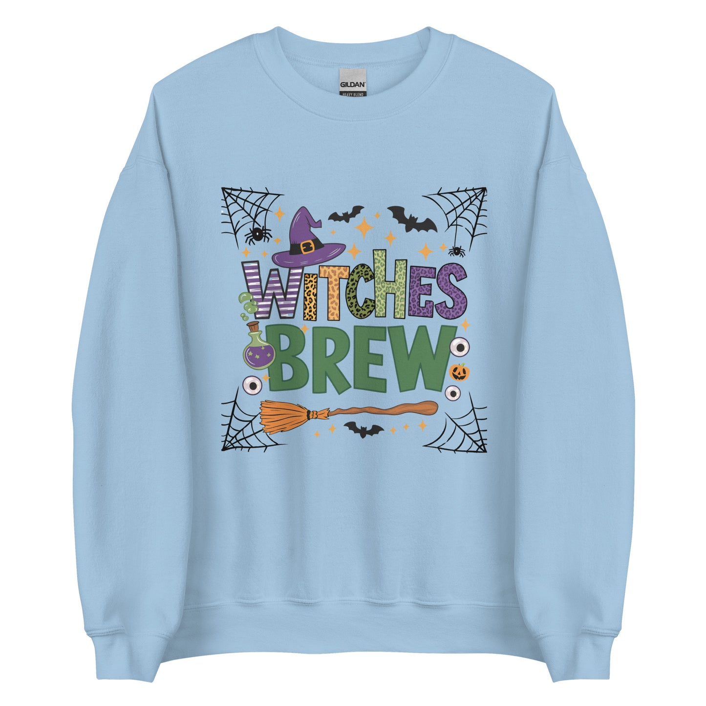 Witches Brew Sweatshirt (Halloween Witch) Color: Light Blue