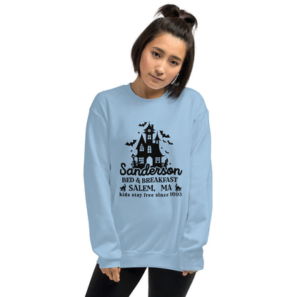 Sanderson Bed & Breakfast Salem MA (Halloween) Sweatshirt Color: Red