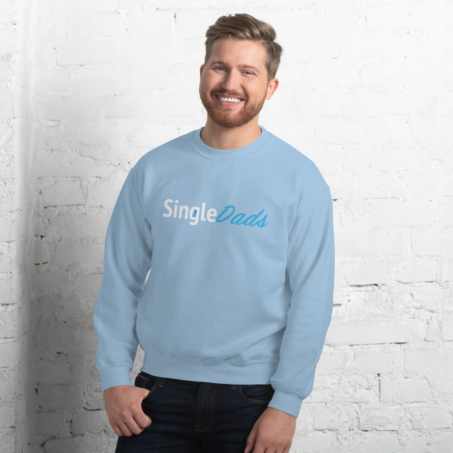 SingleDads Sweatshirt Color: Light Blue