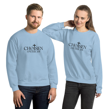 Chosen 1 Peter 2:9 Sweatshirt - Color: Light Blue