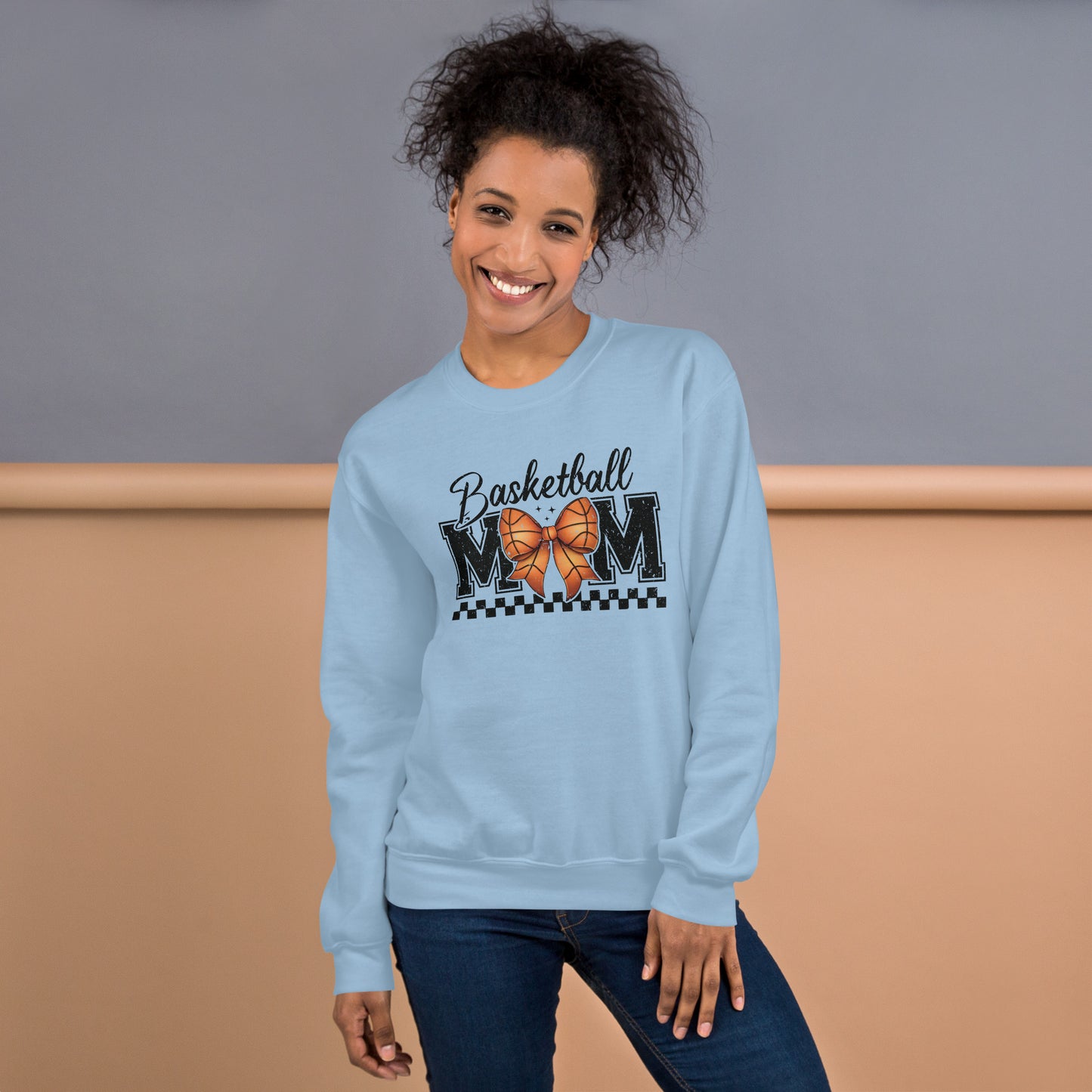 Basketball Mom Sweatshirt - Color: Light Blue