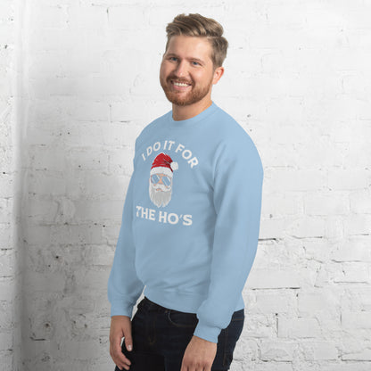 Christmas Santa Says I Do It for the Ho's Sweatshirt - Color: Black