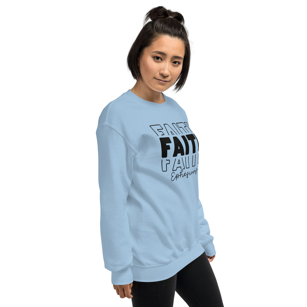 Faith Ephesians 2:8 Sweatshirt (saved through Faith) Color: Red