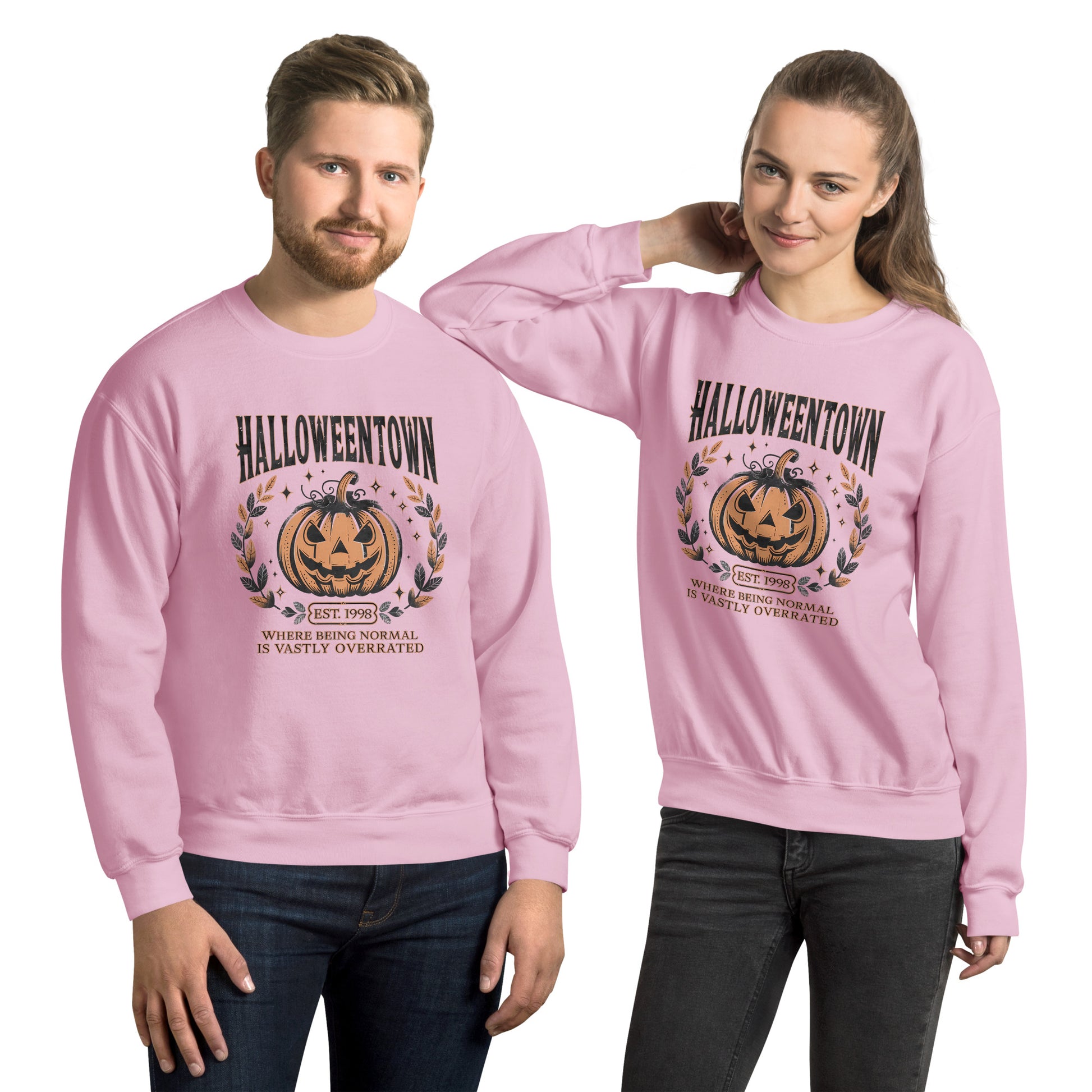 Halloweentown Sweatshirt Color: Light Pink