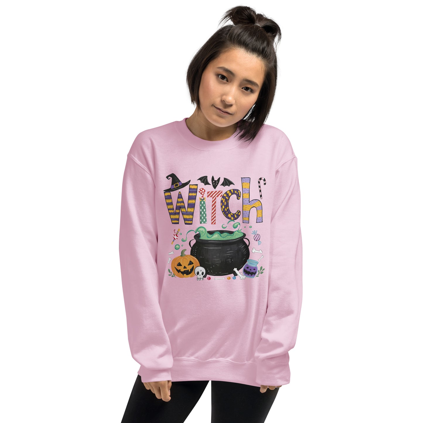 Witch (Halloween Witch) Sweatshirt Color: Black