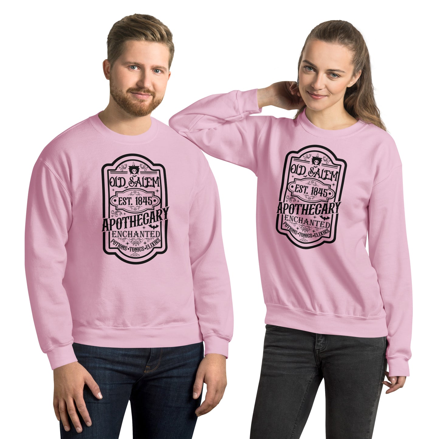 Old Salem Enchanted Apothecary (Halloween) Sweatshirt Color: Light Pink