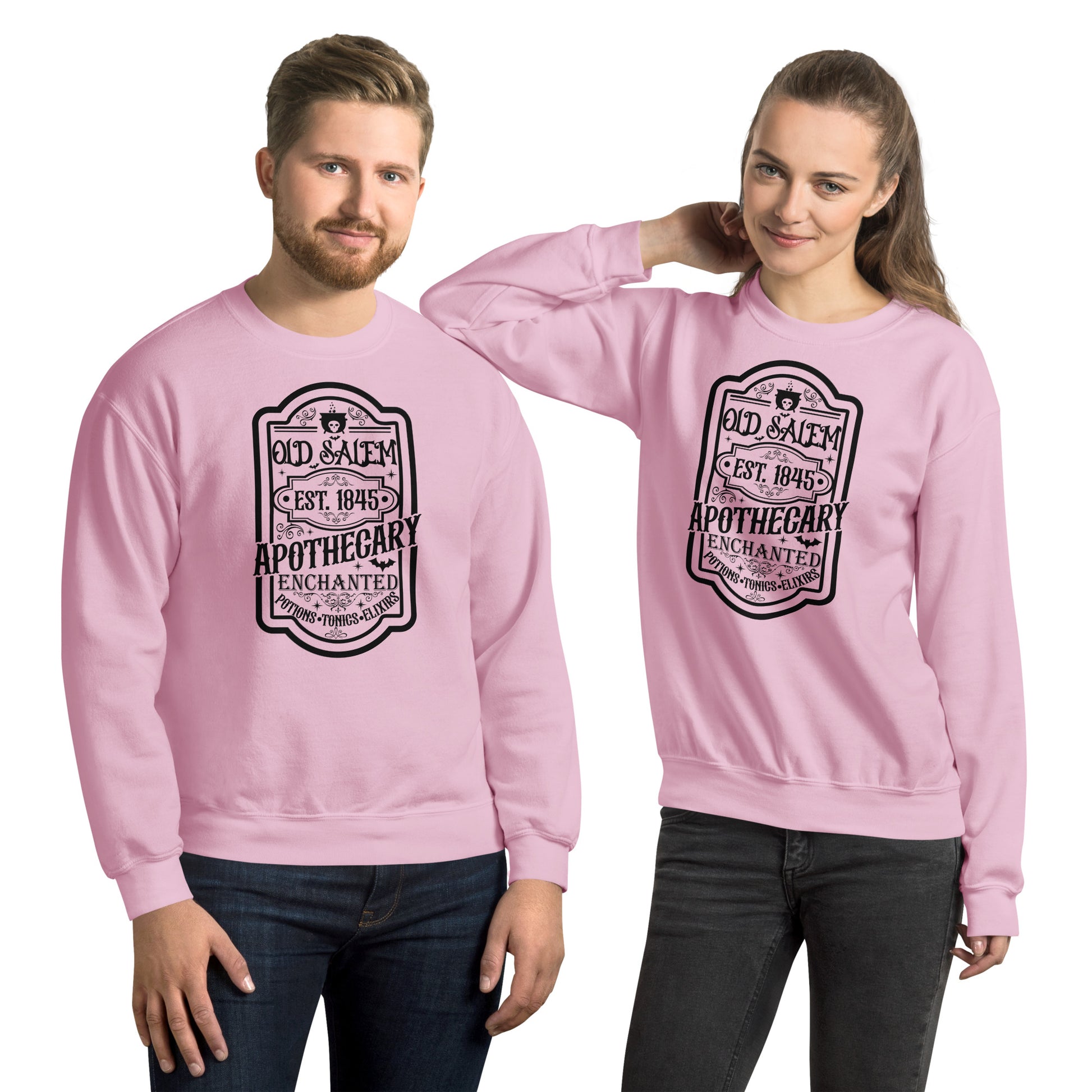 Old Salem Enchanted Apothecary (Halloween) Sweatshirt Color: Light Pink