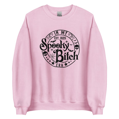 In My Spooky Bitch Era (Halloween) Sweatshirt Color: Light Pink