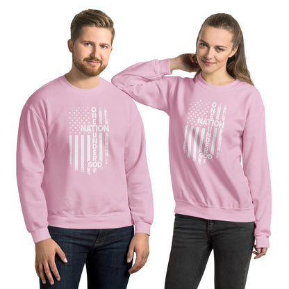 One Nation Under God Sweatshirt - Color: Light Pink