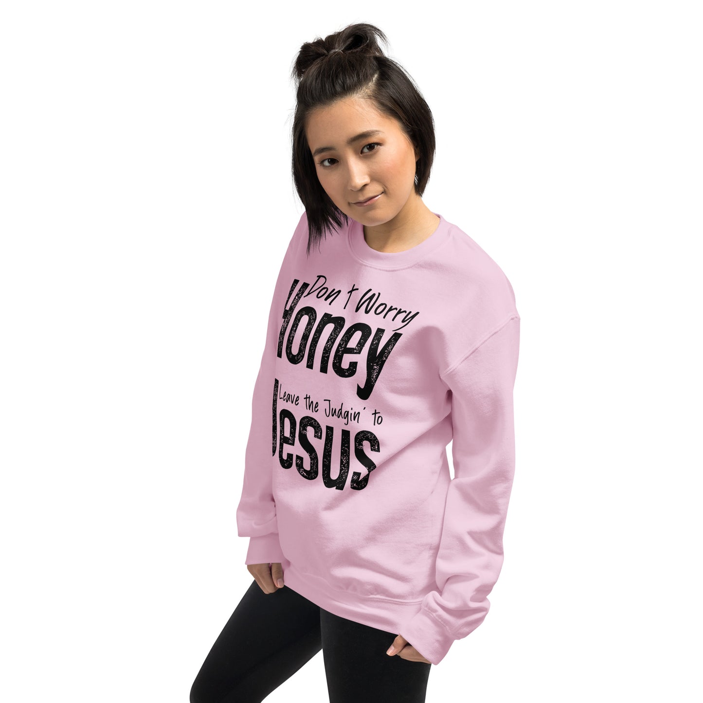 Don't Worry Honey Leave the Judgin' to Jesus Sweatshirt - Color: Red