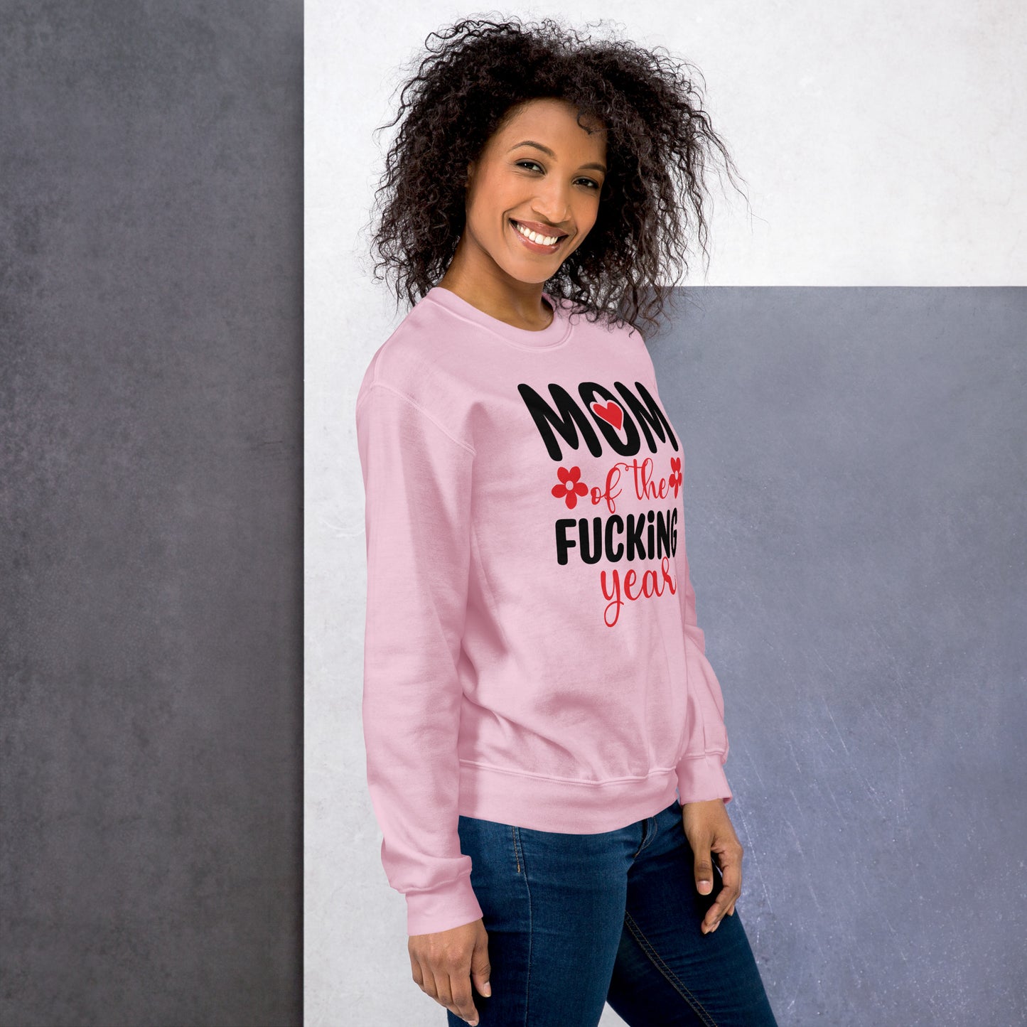 Mom of the Fucking Year Sweatshirt - Color: Royal - Sweatshirt Gildan 18000