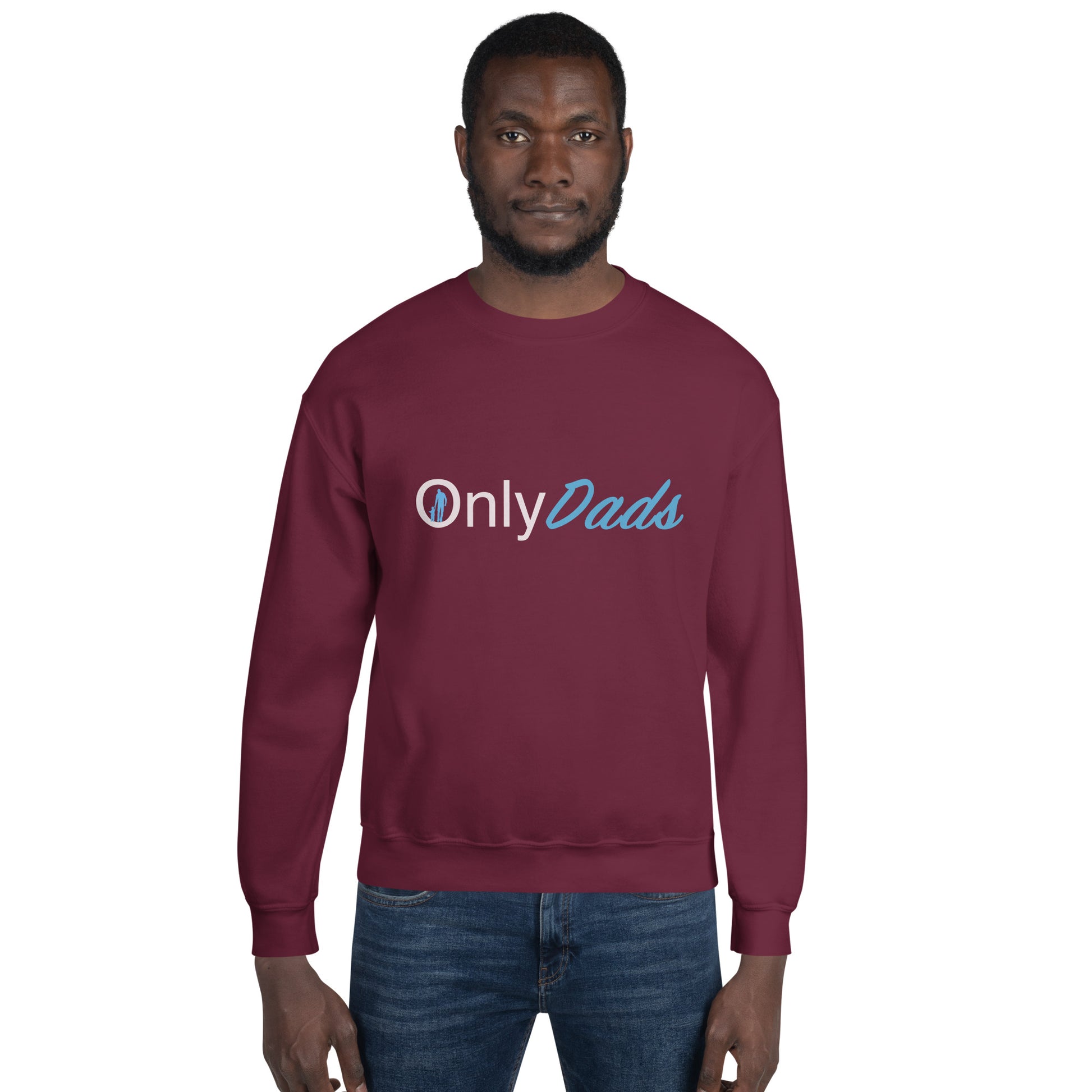 OnlyDads Sweatshirt (Only Dads Sweatshirt for Fathers) Color: Black