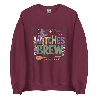 Witches Brew Sweatshirt (Halloween Witch) Color: Maroon