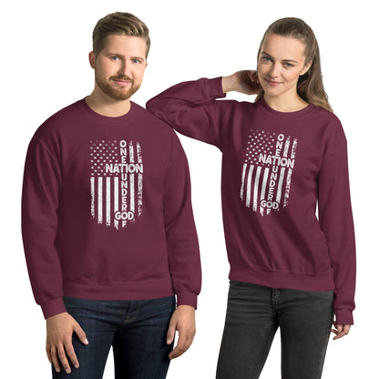 One Nation Under God Sweatshirt - Color: Maroon