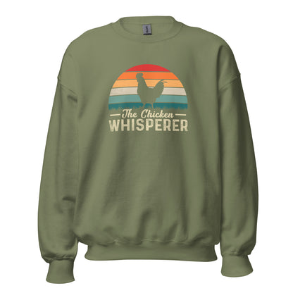 The Chicken Whisperer Sweatshirt Color: Military Green