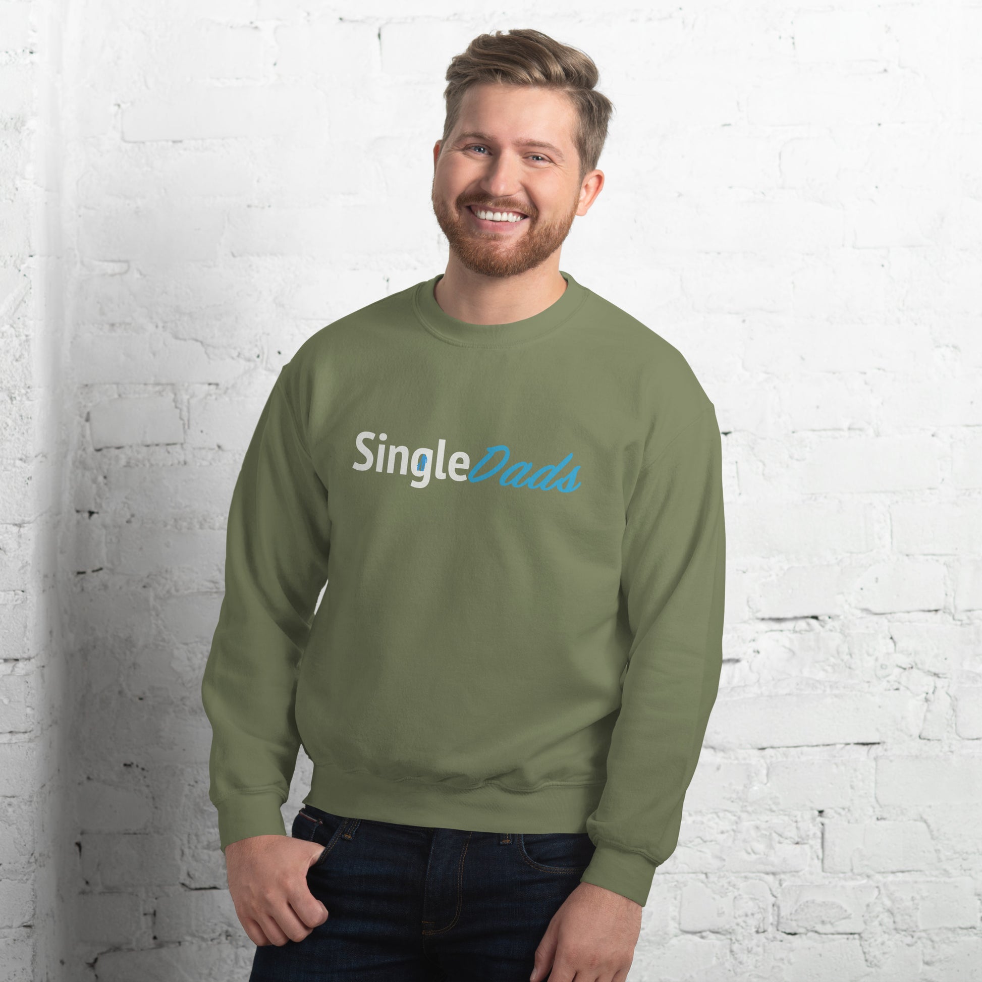 SingleDads Sweatshirt Color: Military Green