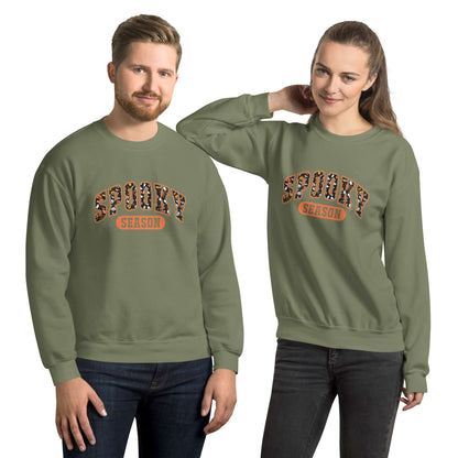 Spooky Season Sweatshirt (Halloween Theme) - Color: Military Green