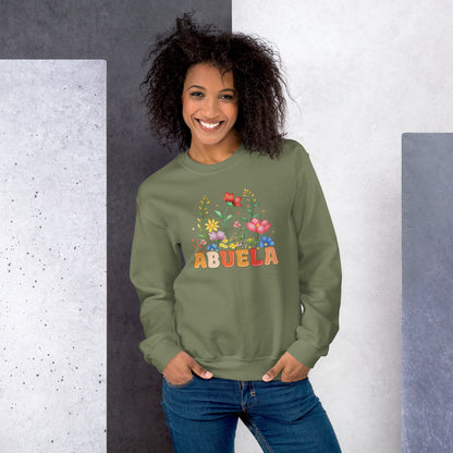 Abuela Sweatshirt (Wear the Abuela title with pride and love) - Color: Military Green