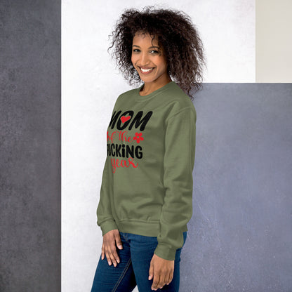 Mom of the Fucking Year Sweatshirt - Color: Royal - Sweatshirt Gildan 18000