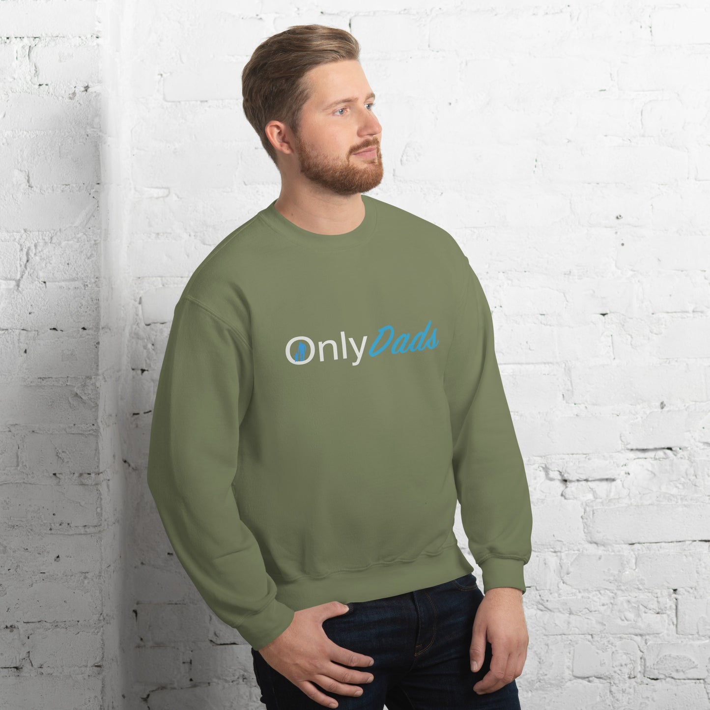 OnlyDads Sweatshirt (Only Dads Sweatshirt for Fathers) Color: Black