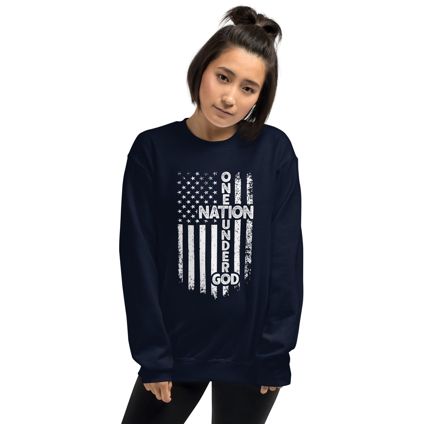 One Nation Under God Sweatshirt - Color: Black