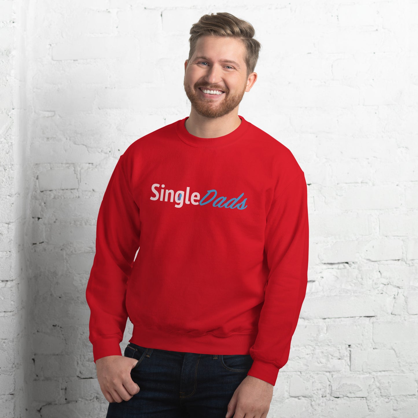 SingleDads Sweatshirt Color: Red