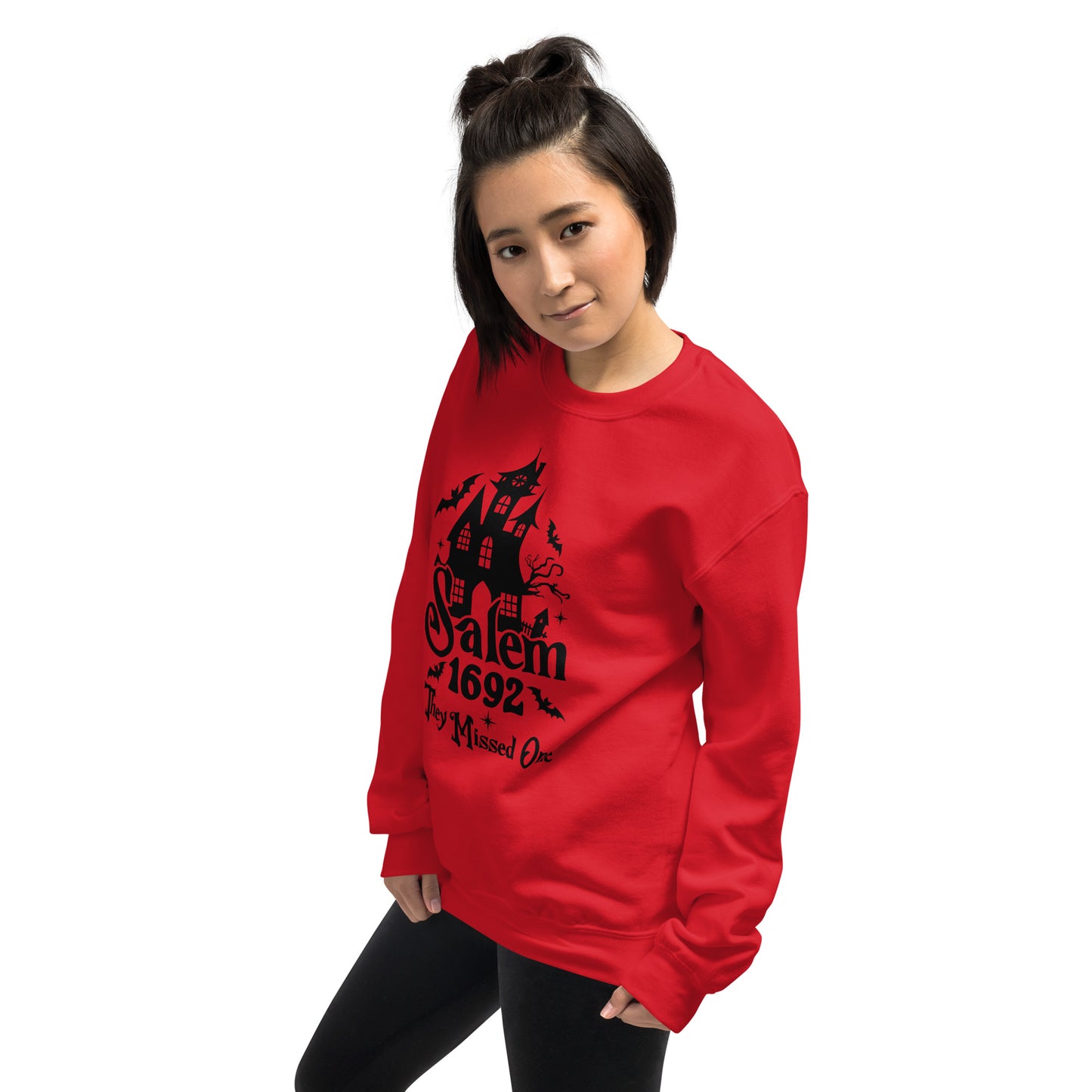 Salem 1692 They Missed One (Halloween) Sweatshirt Color: Red