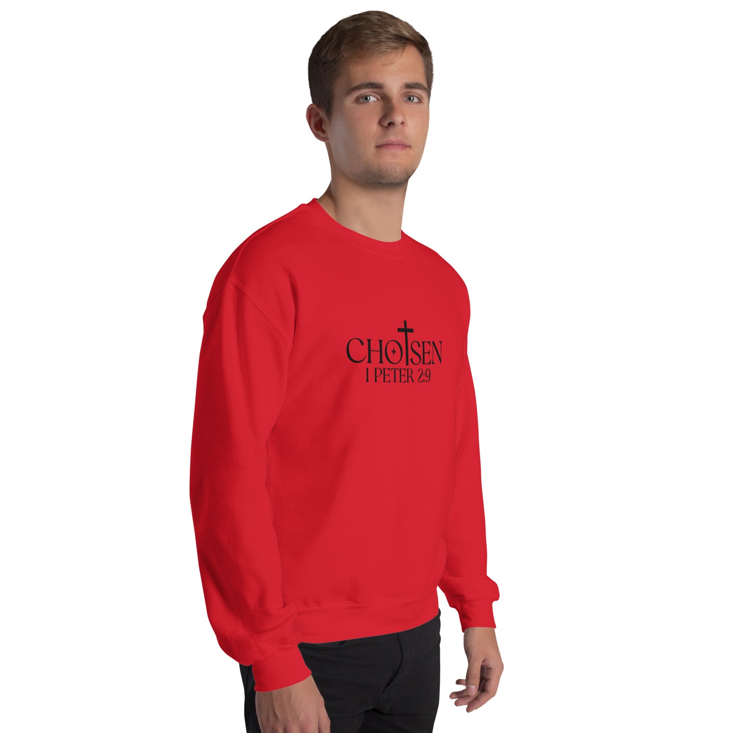 Chosen 1 Peter 2:9 Sweatshirt - Color: Red