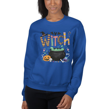 Witch (Halloween Witch) Sweatshirt Color: Royal