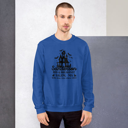 Sanderson Bed & Breakfast Salem MA (Halloween) Sweatshirt Color: Red