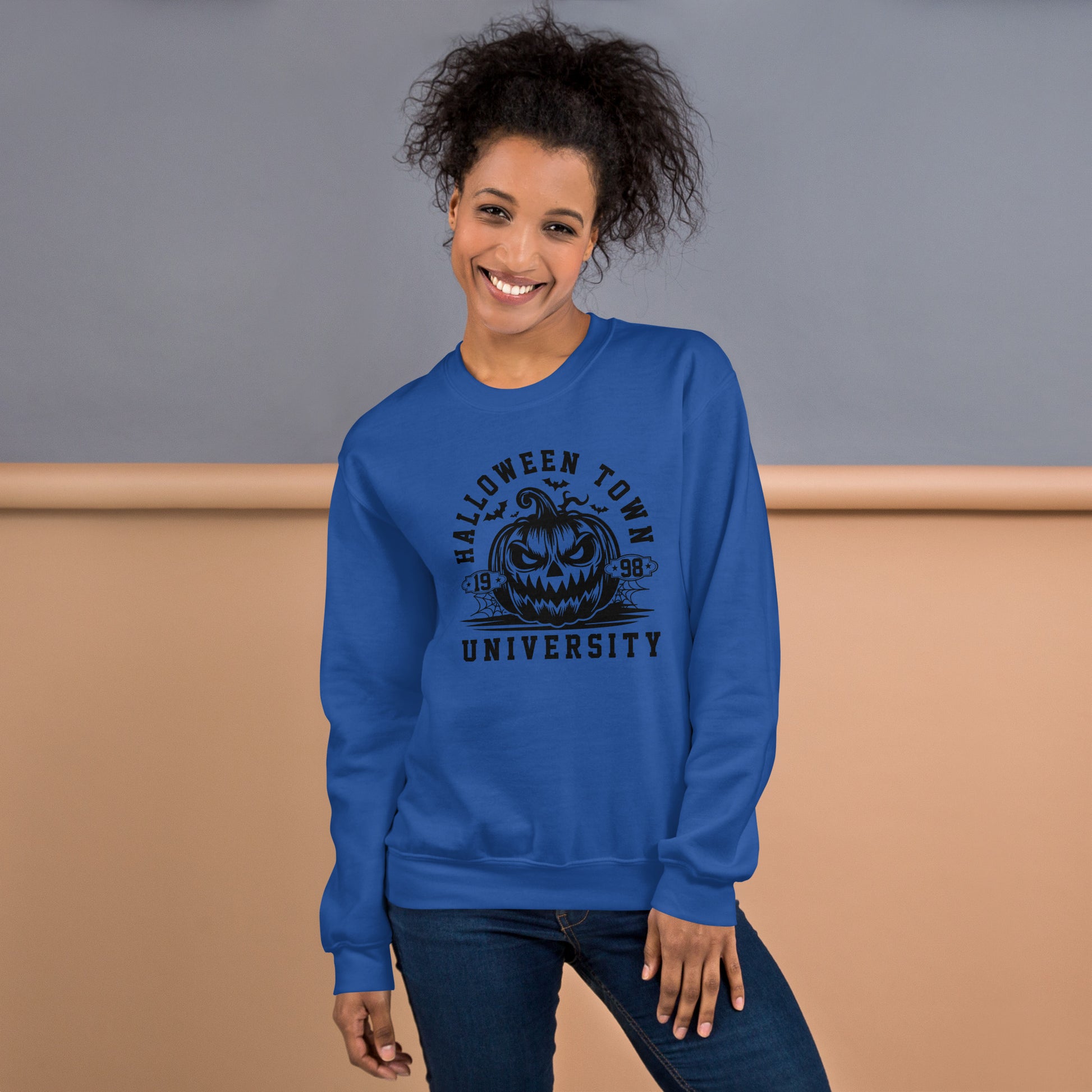 Halloween Town University (Halloween) Sweatshirt Color: Red