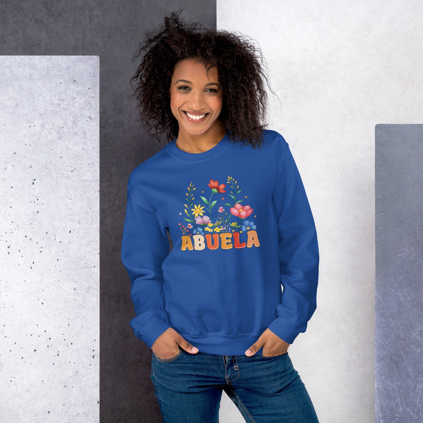 Abuela Sweatshirt (Wear the Abuela title with pride and love) - Color: Royal