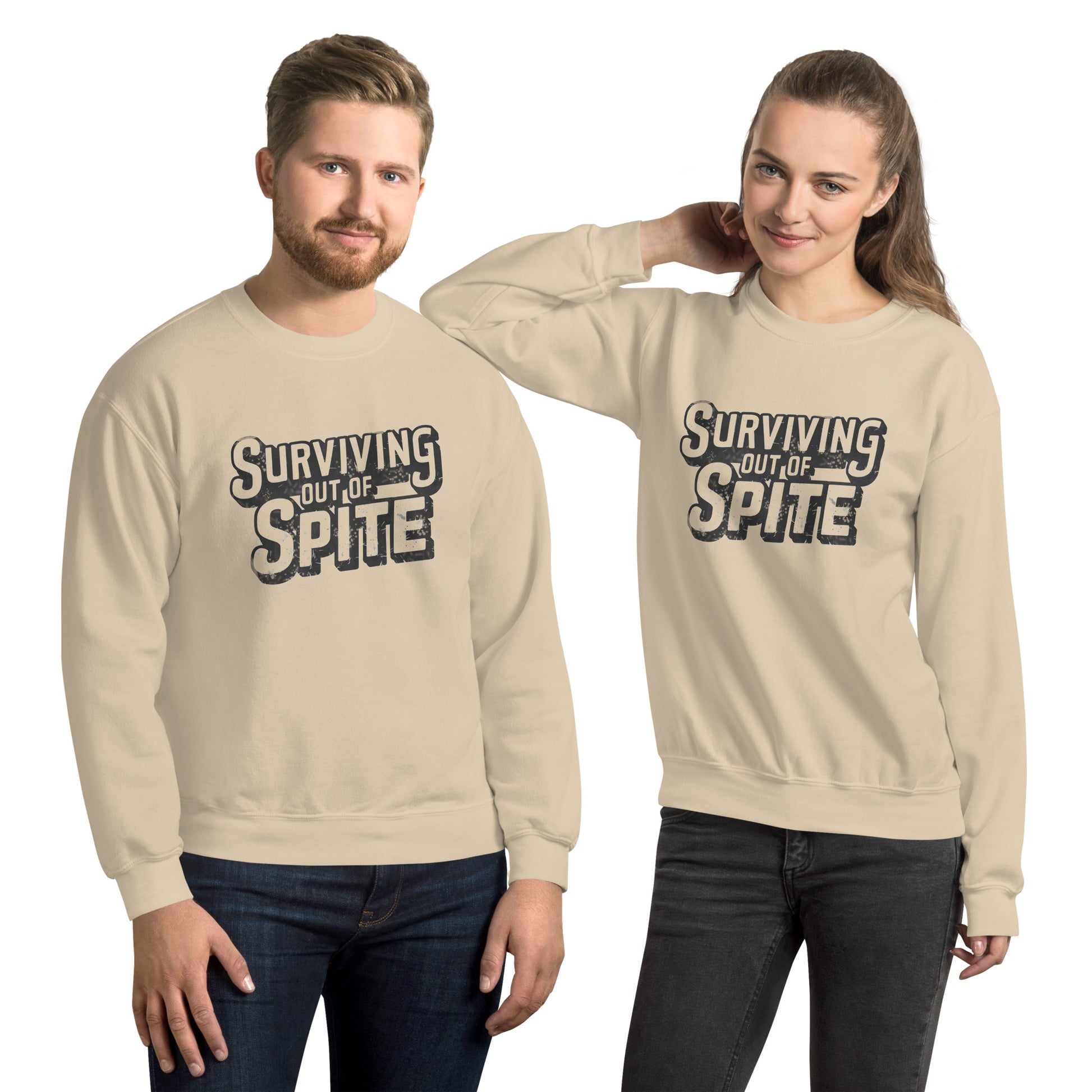 Surviving Out Of Spite Sweatshirt Color: Sand