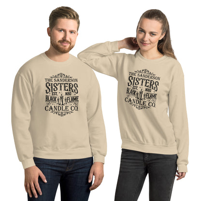 The Sanderson Sisters Black Flame Candle Co (Halloween) Sweatshirt Color: Sand