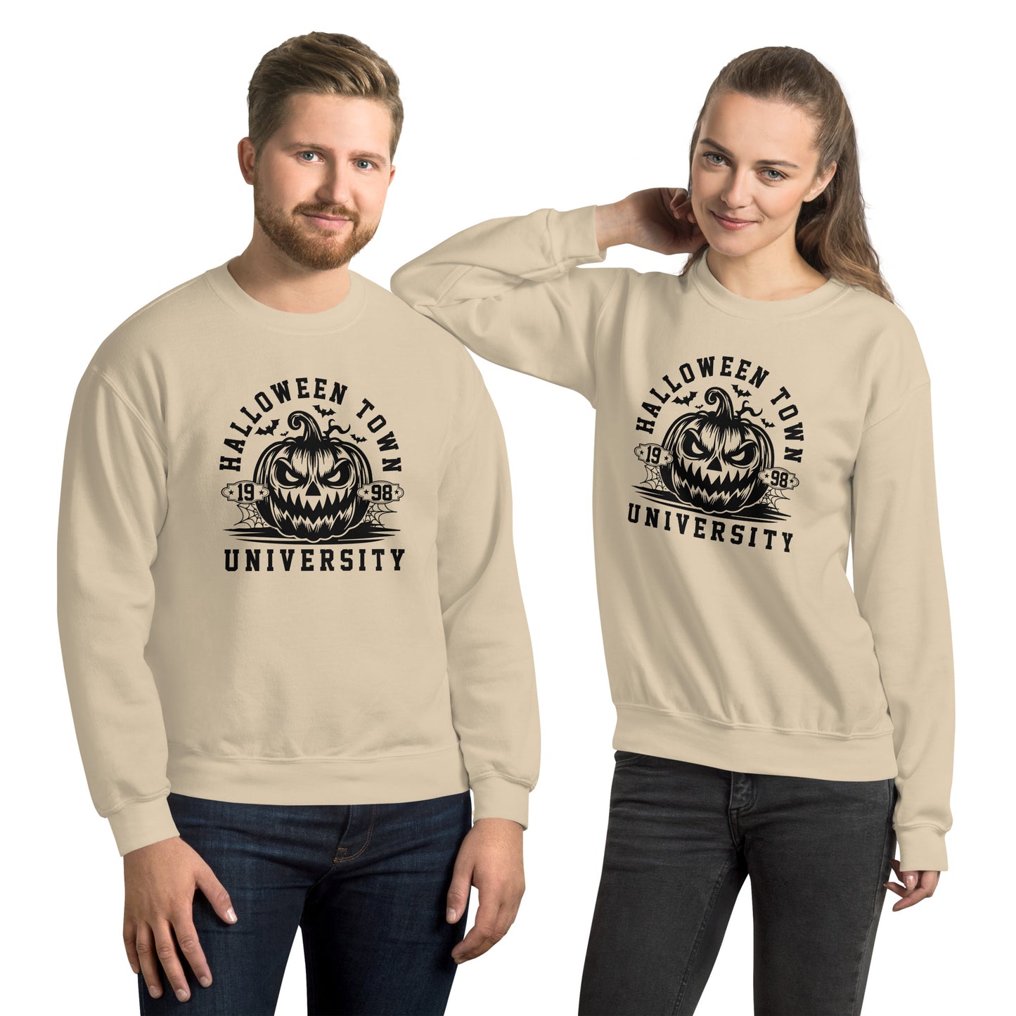 Halloween Town University (Halloween) Sweatshirt Color: Sand